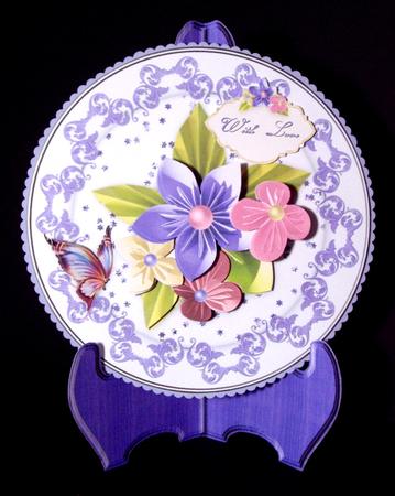 Origami Flowers Plate Card Kit by Dianne Jackson