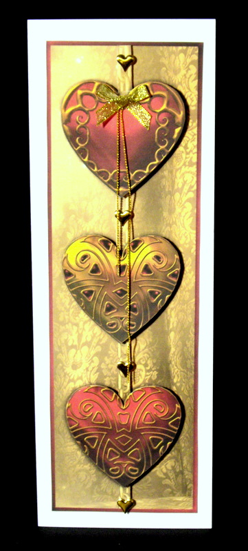 Sumptuous Hearts Large Dl Card by Dianne Jackson