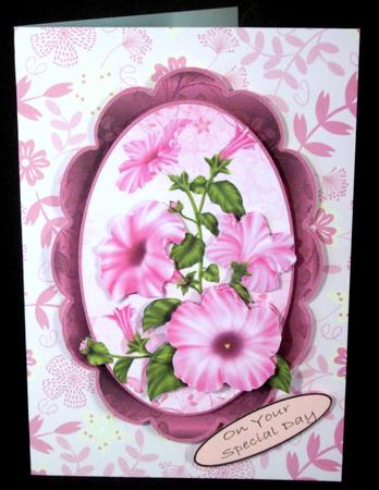 Pink Scallop Oval Florals by Dianne Jackson