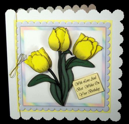 Yellow Floral Scallop Edge by Dianne Jackson