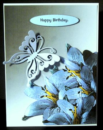 Blue Lily Card by Dianne Jackson