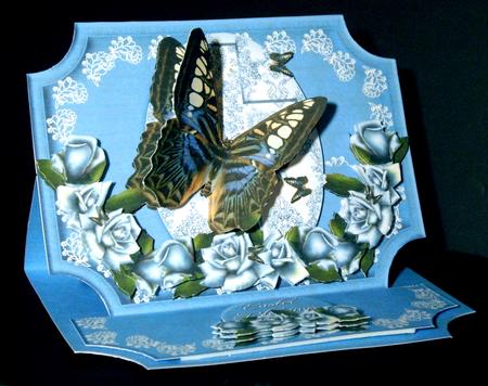 Easter Butterfly Easel Greeting Card by Dianne Jackson