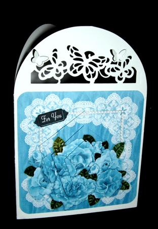 Teal Roses and Lace by Dianne Jackson