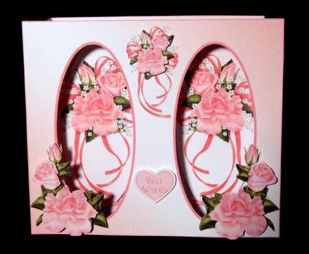 Perfect Pink Roses 3D Box Card Kit with Decoupage by Dianne Jackson