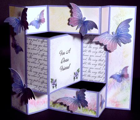 Fantasy Butterfly 3 - for a Dear Friend - Tri Shutter Card by Dianne Jackson