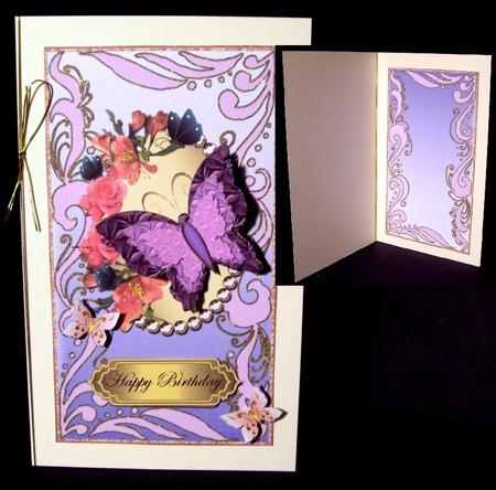 Tall Topper with Floral Frame & Butterfly 4 by Dianne Jackson