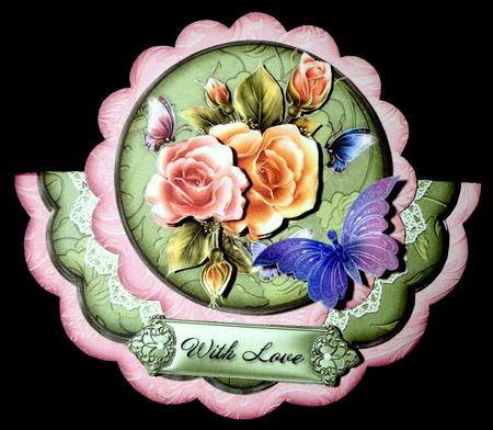 Spring Glow 1a - Scalloped Edge Wobble Card by Dianne Jackson