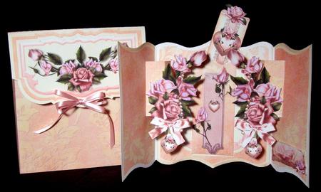 Rose Bouquet Gatefold Double Popup Card Kit by Dianne Jackson
