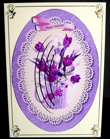 Bouquet in a Coffee Mug Card Topper 2 by Dianne Jackson