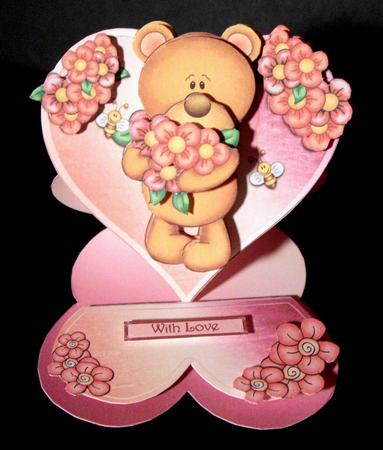 Heart Shaped Mini Easel Romance by Dianne Jackson