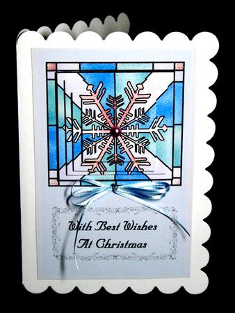 Stained Glass Snowflake Pyramid by Dianne Jackson