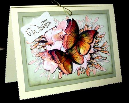 A4 Butterflies N Flowers Card Topper by Dianne Jackson