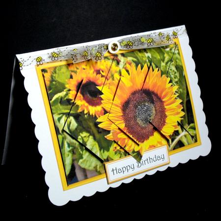 Sunny Sunflowers - Diamond Stacker Card by Dianne Jackson
