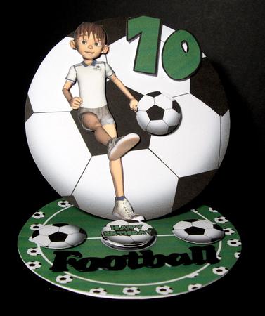 Football Crazy Easel Greeting Card and Envelope by Dianne Jackson