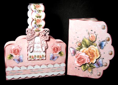 Rosy Glow Scallop Card & Envelope Bag Kit by Dianne Jackson