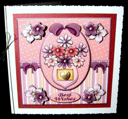 Posie Pocket Square Card Front with Various Sentiments by Dianne Jackson