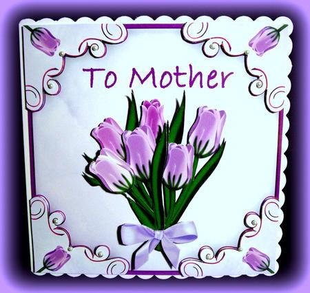 Lilac Tulips in a Frame by Dianne Jackson