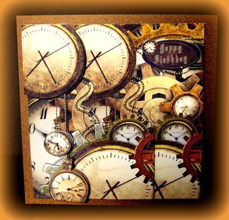 Steampunk Hands of Time Birthday by Dianne Jackson