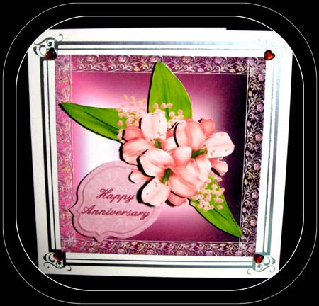 Pink Lilies Happy Anniversary Step by Step by Dianne Jackson