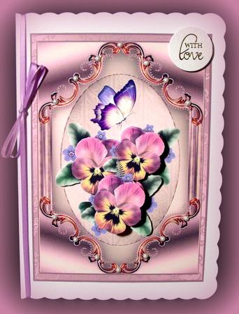 Pansy & Butterfly Scrollerie by Dianne Jackson