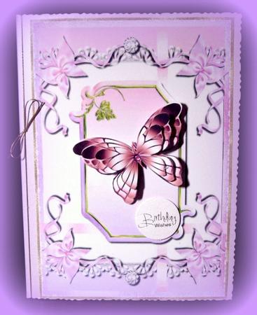 Butterflies on the Corners - 2 Card Toppers 1 by Dianne Jackson