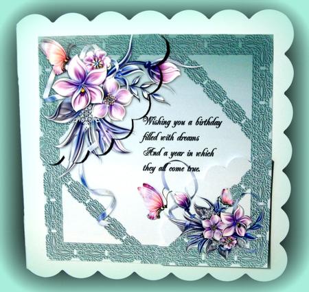 Lace Frame and Flowers by Dianne Jackson