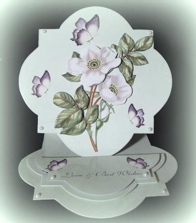 Wild Roses & Butterflies Easel Card Kit by Dianne Jackson