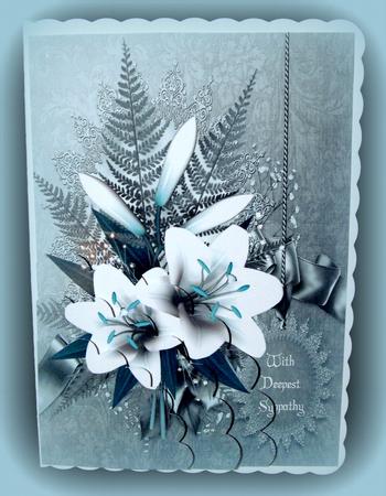 Lily's Sympathy Card with Wavey Edge Corner Stacker by Dianne Jackson