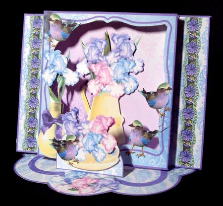 Shadow Box Easel Card Kits - Morning Irises by Dianne Jackson