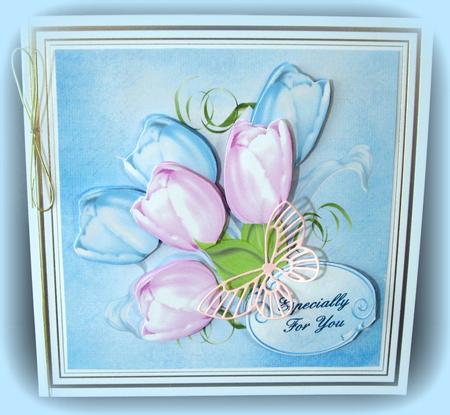 Soft Pinks and Blues 8x8 Topper by Dianne Jackson