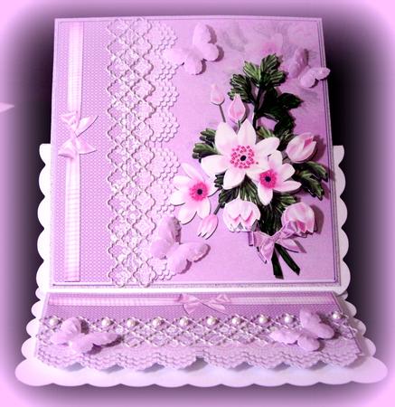 Lace Edged Flower Card by Dianne Jackson