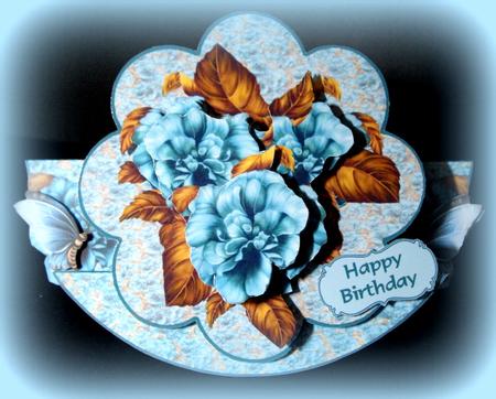 Blue Blooms All Occasion Stepper Rocker by Dianne Jackson
