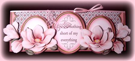 Pink Magnolia You Are Everything Large Dl Decoupage Card Kit by Dianne Jackson