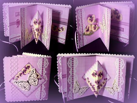 3D Pretty Pansies Floral Carousel Card Kit by Dianne Jackson