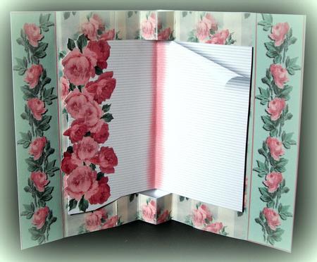 Dusty Rose Popout Page Card by Dianne Jackson