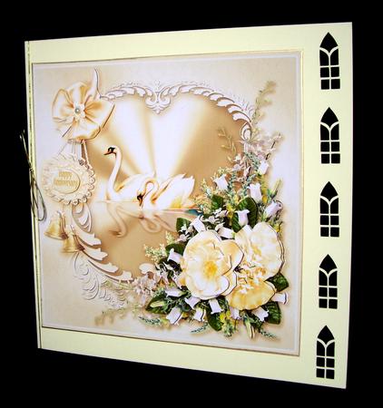Wedding and Anniversary Swans Decoupage -8in x 8in Decoupage by Dianne Jackson