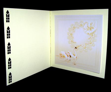 Wedding and Anniversary Swans - 8in x 8in Insert Plate by Dianne Jackson