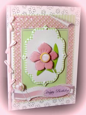 Pastel Pink Card Front by Dianne Jackson