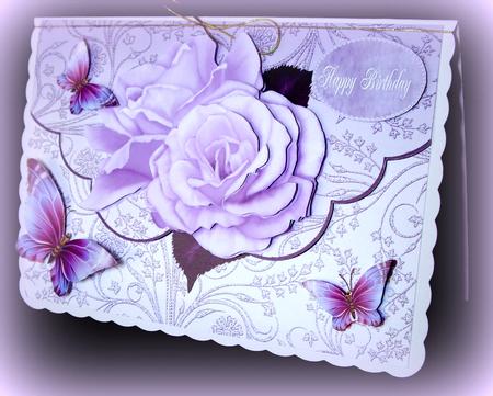 Lavender Roses Envelope Card by Dianne Jackson