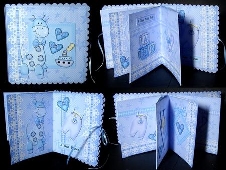 3D New Baby Boy Carousel Card Kit by Dianne Jackson