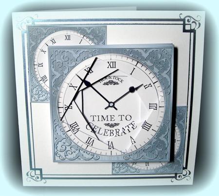 Time to Celebrate Clock Twisted Tunnel Topper by Dianne Jackson