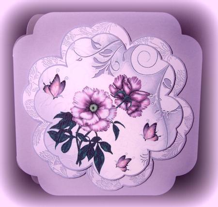 Pretty Peonies #2 Petal Stand Card by Dianne Jackson