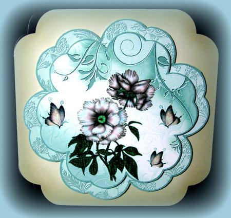 Pretty Peonies #4 Petal Stand Card by Dianne Jackson