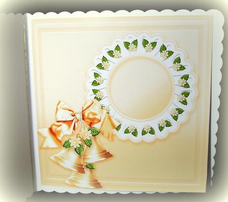 Wedding Bells and Lace in Cream - 8in x 8in Insert Plate by Dianne Jackson