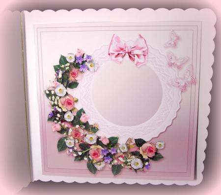 A Circle of Pink Roses - 8in x 8in Insert Plate by Dianne Jackson