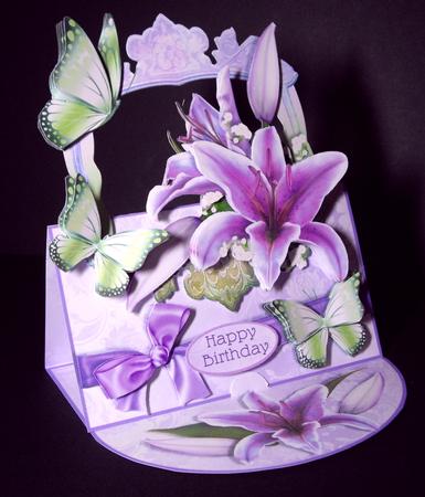 Over the Edge Easel Card Kit - Lavender Lilies by Dianne Jackson