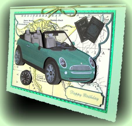 Green Mini Envelope Card by Dianne Jackson