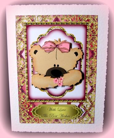 Decorative Border on Trellis Background Blank Cards Kit 3 by Dianne Jackson