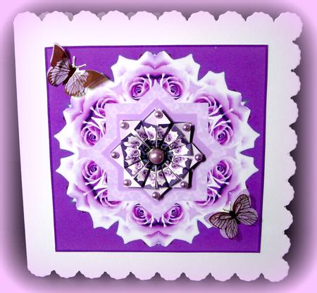 Roses Tea-bag Topper, Lilac by Dianne Jackson