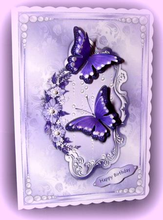 Butterfly Beauty Card Topper 2 by Dianne Jackson